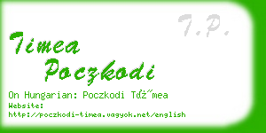 timea poczkodi business card